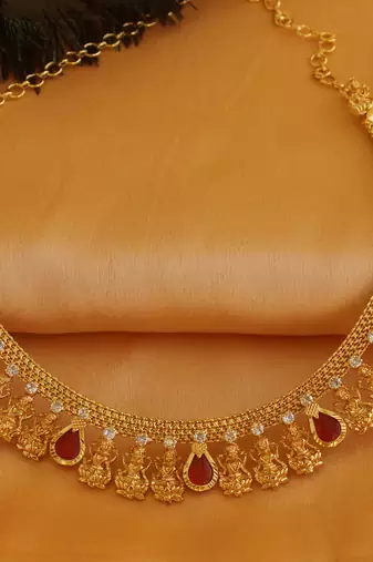 Temple lakshmi kerala palakka choker necklace