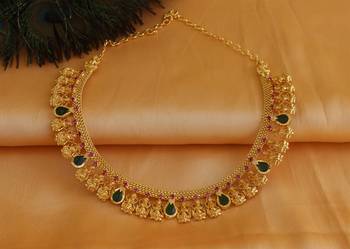 Temple lakshmi kerala palakka choker necklace 1