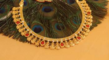 Temple lakshmi kerala palakka choker necklace 3