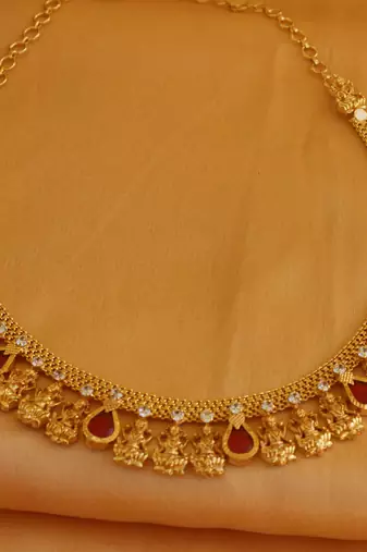 Temple lakshmi kerala palakka choker necklace