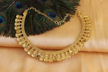 Temple lakshmi kerala palakka choker necklace 5