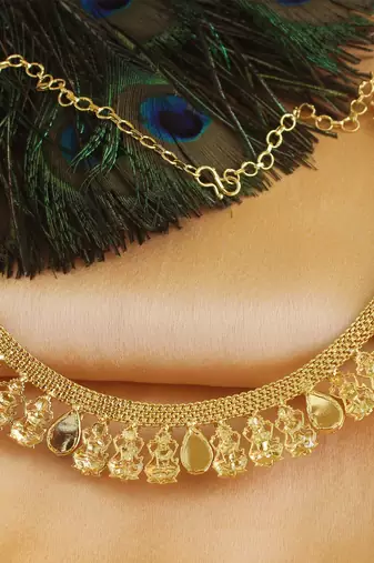 Temple lakshmi kerala palakka choker necklace