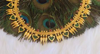 Mullamotu kerala style palakka choker necklace 3