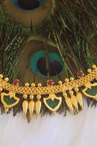 Mullamotu kerala style palakka choker necklace