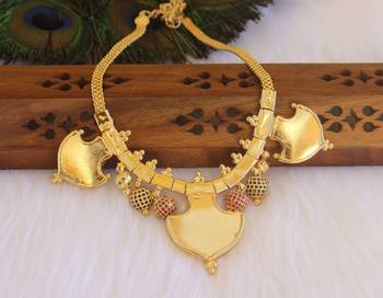 Multi color kerala style palakka necklace 5