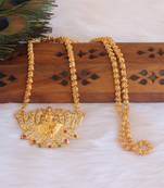 Micro gold plated lakshmi stone necklace
