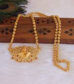 Micro gold plated lakshmi stone necklace