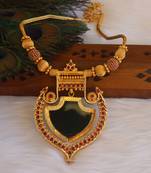 Kerala style gold plated 2 in 1 palakka necklace