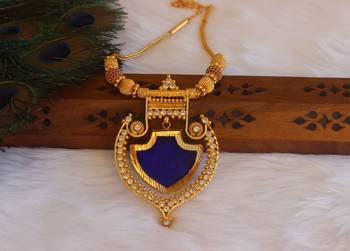 Kerala style gold plated 2 in 1 palakka necklace 2