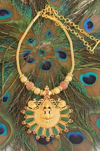 Traditional temple kerala nagapadam palakka necklace