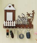 Wooden Sweet Home Key Holder for Home, Keys Hanger Key Holder with Mobile Stand for Home/Office Decor
