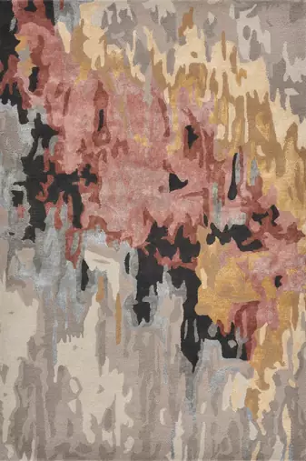 Rug handmade area rug, 8x10 feet wool & viscose rug anti slip backing carpet living room.
