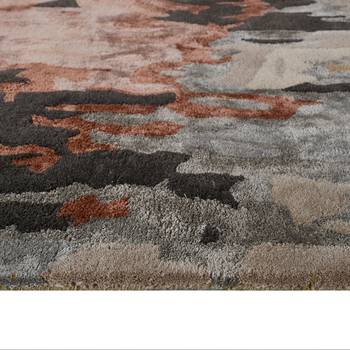 Rug handmade area rug, 8x10 feet wool & viscose rug anti slip backing carpet living room. 3
