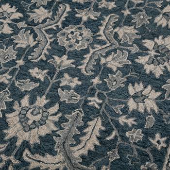 Rug wool rug 8x10 handmade area rug anti slip backing carpet ideal for bedroom living room. 5