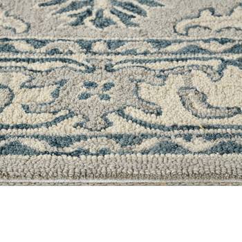 wool area rug 5x8 feet luxury rug ideal for bedroom living room, anti slip backing carpet. 3