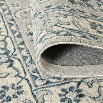 wool area rug 5x8 feet luxury rug ideal for bedroom living room, anti slip backing carpet. 5