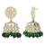 gold plated traditional kundan & pearl jhumka earrings for women 