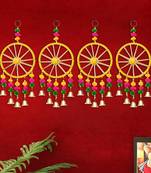 Rajasthani Door Hanging Set of 4 Diwali Decoration |Wall Hanging for Home Decoration| Pom Pom Hanging 