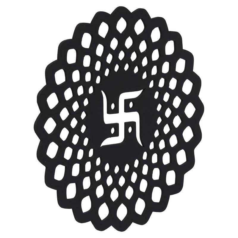 Laser Cut Wooden Swastik Designs Round Wall Hanging Wall Decor