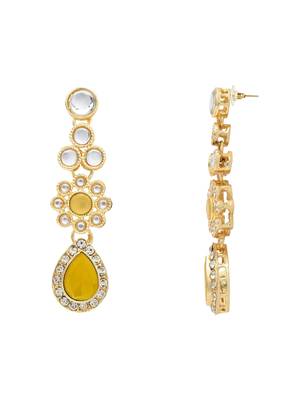 traditional kundan stone choker necklace jewellery set  4
