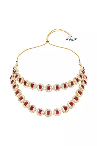 stylish design crystal diamond multi layer necklace jewellery set 