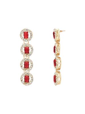 stylish design crystal diamond multi layer necklace jewellery set  5