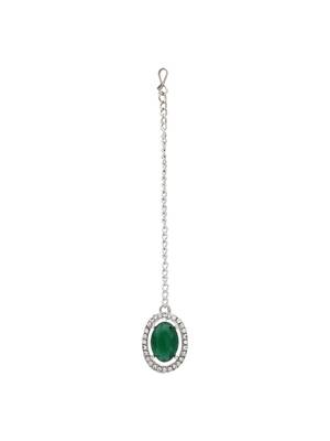 silver plated stylish design crystal diamond necklace jewellery set  5