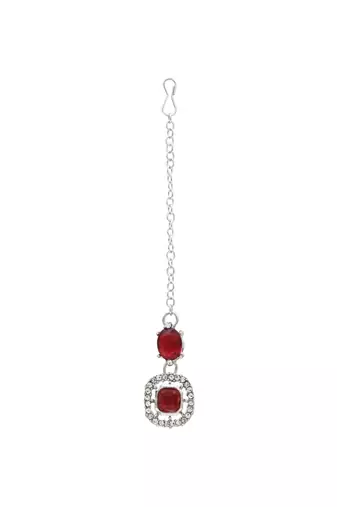 silver plated stylish design crystal diamond necklace & earrings jewellery set 