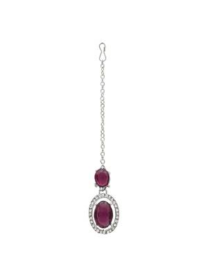 silver plated stylish design crystal diamond necklace jewellery set  3