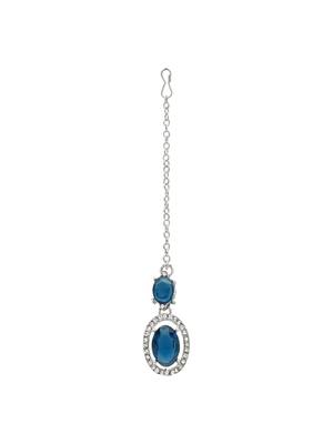 silver plated stylish design crystal diamond necklace jewellery set  5