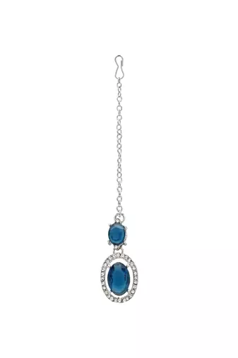 silver plated stylish design crystal diamond necklace jewellery set 