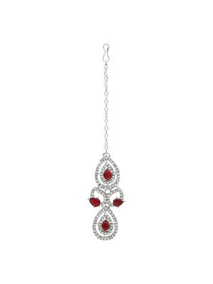 rose gold plated stylish design crystal diamond necklace & earrings jewellery set  5