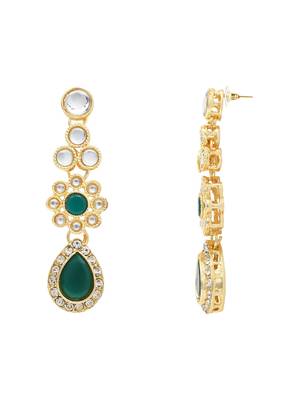 traditional kundan & stone choker necklace with earrings & maang tikka jewellery set  4