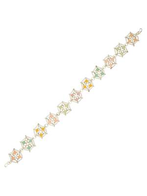 gold plated traditional floral kundan & pearl sheeshphool matha patti sheeshpatti  3