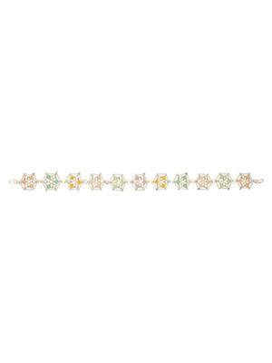gold plated traditional floral kundan & pearl sheeshphool matha patti sheeshpatti  4