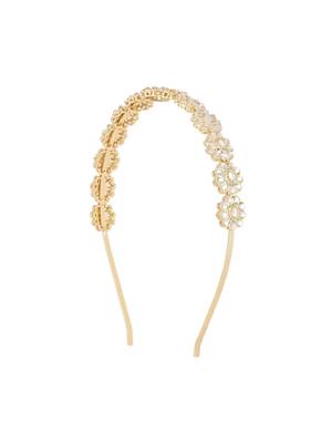 traditional rajasthani floral design kundan & pearl sheeshphool/mathapatti/hairband  3