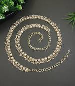 traditional kundan pearl adjustable waist chain/belly chain/kamarband for women 