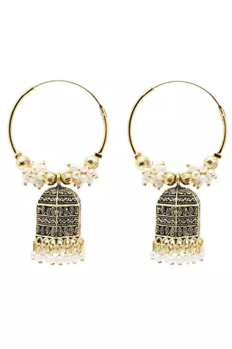 traditional afghani stylish fancy design jhumka earrings combo for women