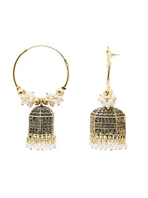 traditional afghani stylish fancy design jhumka earrings combo for women 5