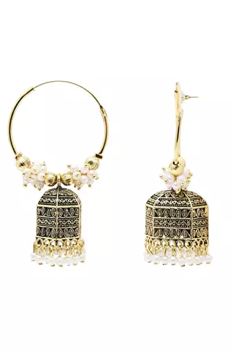 traditional afghani stylish fancy design jhumka earrings combo for women