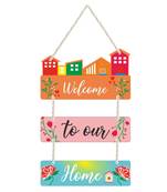 Decorative New Welcome To Our Home Wall Hanging Wooden Art Decoration Item for Living Room 