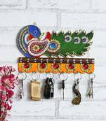 Beautiful Peacock Wooden Key Holder for Home and Office Decor