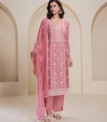 peach straight suit for women