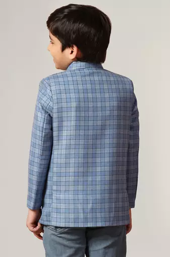 Blue tweed checkecd jacket