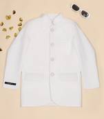 Boys white bandhgala blazer