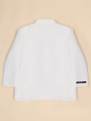 Boys white bandhgala blazer 3