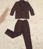Coffee brown boys blazer suit