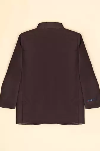 Brown boys bandhgala blazer suit