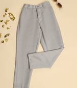 Grey kids cotton trousers