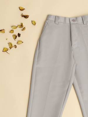 Grey kids cotton trousers 3